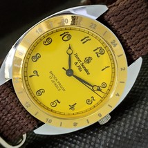 Mechanical Henri Sandoz &amp; Fils Vintage Swiss Mens Yellow Watch 566a-a299866-6 - £19.58 GBP
