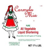 Carmela Mia Vegetable Shortening Italian Ethnic Dress Vintage Label - £11.67 GBP