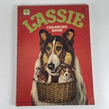 LASSIE Coloring Book Whitman 1973 Photo Cover Collie Dog 1056 - £10.80 GBP