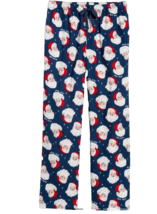 Old Navy Women&#39;s XXL Flannel Pajama Pants Santa Beige Blue Christmas Winter Xmas - £14.71 GBP