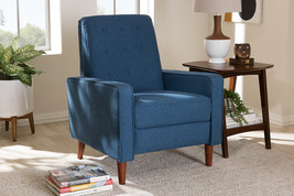 Genesis Blue Fabric Upholstered Lounge Chair - $10,536.63 MXN