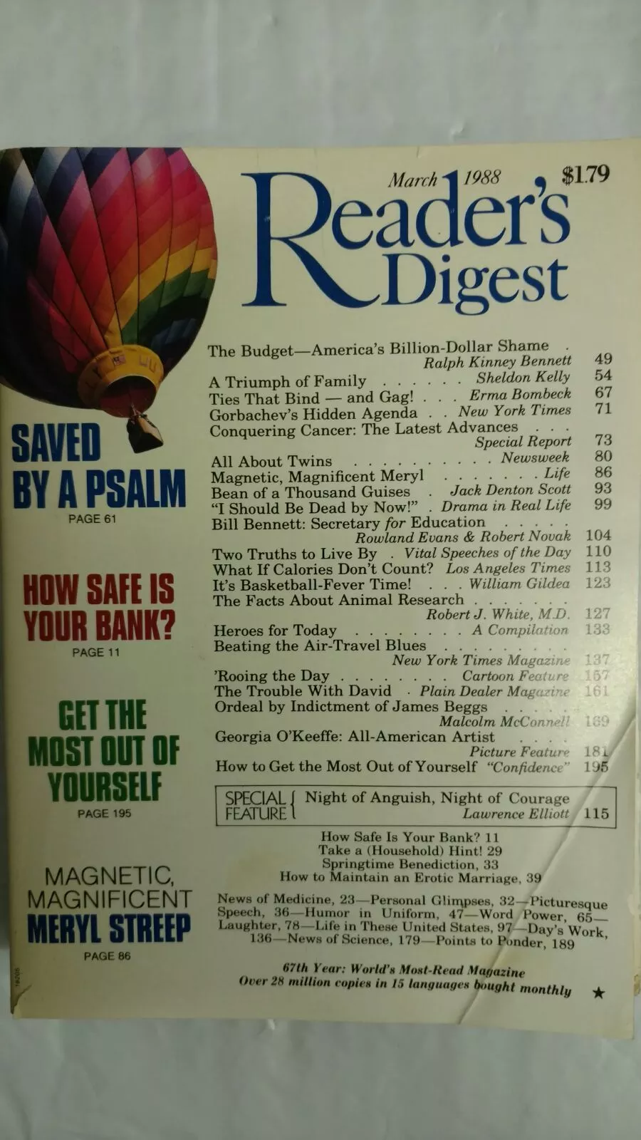 Reader&#39;s Digest, March 1988 - £5.41 GBP