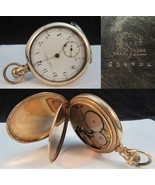 10k GOLD filled &amp; 7J WALTHAM pocket watch CWC Co Crescant PLANET 16s Ame... - $269.99