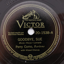 Perry Como – Goodbye, Sue / There&#39;ll Soon Be A Rainbow - 1943 10&quot; 78 rpm 20-1538 - £8.55 GBP