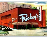 Rickey&#39;s Steakhouse Restaurant San Francisco Ca Unp Chrome Carte Postale... - $3.02