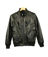 Bleau Grandeur Men&#39;s Collection MTB Biking Hiking Black Faux Leather Jac... - $45.31