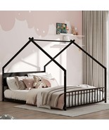 Kids&#39; House Bed: Metal Frame, Colorful Lights - $182.99