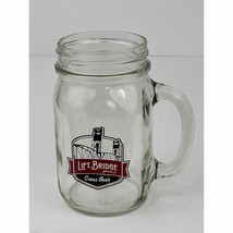 Pint Clear Glass Mason Drinking Jar Mug Glass w/ Handle 16oz Lift Bridge... - $22.95