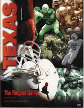 September 6, 1997 TEXAS LONGHORNS vs. RUTGERS SCARLET KNIGHTS Football  ... - $13.49