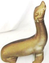 SOLID BRASS SEAL FIGURINE STATUE 12&quot; VERY HEAVY - $24.00
