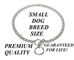 Titan Xs EXTRA-SMALL Dog Choke Chain Collar 10&quot; Puppy Toy Breed Training Steel - £10.41 GBP