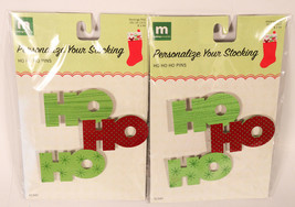 Lot of 2 Personalize Your Christmas Stocking HO HO HO Pins Making Memori... - $5.33