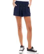 Be Bop Juniors Solid Pom Pom Shorts,Navy,X-Small - $23.76