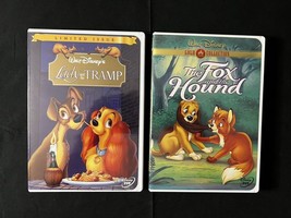 4 Disney Animated DVD Blu-Ray Movie Lot Lady / Tramp Fox / Hound Dumbo &amp; Parks - £15.98 GBP