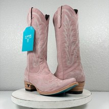 Lane LEXINGTON Pink Cowboy Boots Womens 7.5 Leather Western Wear Snip To... - £175.45 GBP