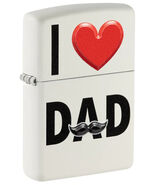 I Love Dad, Raised Print - White Matte  ZIPPO LIGHTER - $690.60 MXN