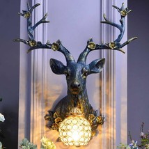 interoknack Vintage Lucky Deer Wall Lamp, Retro Blue Resin Stag Head Wal... - $340.00 interoknack Vintage Lucky Deer Wall Lamp, Retro Blue Resin Stag Head Wal... - $340.00