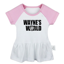 TV show comedy WAYNE&#39;S WORLD Newborn Baby Girls Dress Infant 100% Cotton Clothes - £10.45 GBP