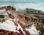 Vtg Postcard 1915 North From Summit of Pike&#39;s Peak - Colorado Springs CO - $14.22