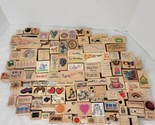 HUGE LOT More Than 55 Wooden Rubber Stamps - Christmas - Encouragement G... - $64.34