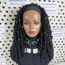 Headband Wig Boho Goddess Loc Distressed Curly Dread Locs Wigs For Black... - £110.32 GBP