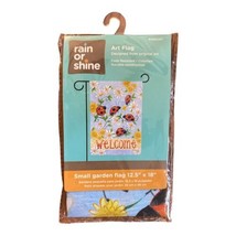 LADYBUG PARTY WELCOME 12.5&quot; X 18&quot; GARDEN FLAG 11-3644-110 RAIN OR SHINE ... - £7.99 GBP