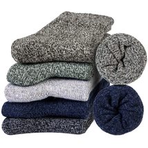 Loritta Womens Vintage Style Thick Wool Cozy Crew Socks, One size, 5 colors (Pur - £15.96 GBP