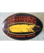1993 Harley Davidson Hog Rally Sturgis Vest Jacket Hat Badge Pin See Pic... - €8,11 EUR