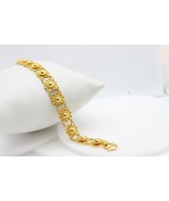 22kt 22k  gold flower bracelet thai  (7.5&quot;)  #AG - £989.59 GBP