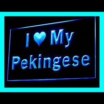 210116B I Love My Pekingese Characteristic Warning Trespassing LED Light Sign - $21.99