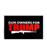 GUN OWNERS FOR TRUMP 3 X 5 POLY FLAG W/ GROMMETS #802 donald trump 2nd a... - $16.91 CAD