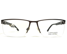 Alberto Romani Eyeglasses Frames AR 7004 GUN Gunmetal Black Brown 56-17-140 - £51.29 GBP