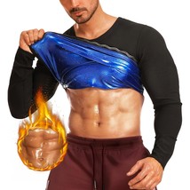 Sauna Shirt For Men Sweat Sauna Suits T-Shirt Heat Trapping Compression ... - £35.39 GBP