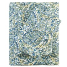 Bedmoon Queen Paisley Floral Sheets, Blue Yellow Flower Sheets with Corner Strap - $37.20