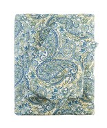 Bedmoon Queen Paisley Floral Sheets, Blue Yellow Flower Sheets with Corn... - $37.20