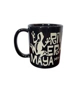 Riviera Maya Mexico Souvenir Ceramic Black Coffee Mug Frog - £13.36 GBP