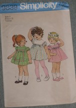 Simplicity Pattern 9839 Toddler Girls Gathered Dress Size 2 Vintage 1970&#39;s - £5.95 GBP