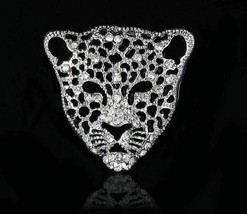 Stunning Vintage Look Silver plated Retro Leopard Celebrity Brooch Broach Pin ZS - £17.17 GBP