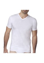 Jersey V-Neck Men&#39;s Half short Sleeve Cotton Elastic Nottingham TV1600 - £13.22 GBP