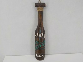 CARVED WOODEN CANOE PADDLE HAWAII ALOHA WALL HANGING PAINTED SEA TURTLES... - $17.99