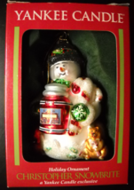Yankee Candle Christmas Ornament Christopher Snowbrite Snowman Original Box - $10.99