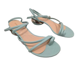 NICHOLAS KIRKWOOD Sky Blue Strappy Ankle Strap Sandals with Toe Ring - N... - $165.00