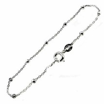 925 Sterling Silver Beads and Chain Ankle Bracelet or Anklet Gift Box 9 ... - $24.49