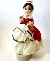 Spinning Doll Music box Christmas plays Jingle Bell Vintage Korea - £19.66 GBP