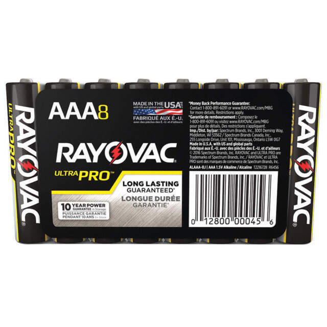 Rayovac Ultra Pro 1.5V AAA  of 8 Alkaline Battery  - $2.48