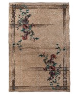 Vintage Turkish Modern rug 3.9&#39; x 5.7&#39; (119cm x 175cm) 1970s - 1C898 - $4,702.86 MXN
