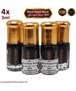4x Black Royal Musk 3ml - Concentrated Arabian perfume oil tahara مسك اسود ملكي - $15.56