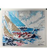 Leroy Neiman - America's Cup 19th Challenge HAND SIGNED Serigraph Newpor... - $524.69