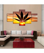 Multi Panel Print Cannabis Good Sunset Canvas 5 Piece Wall Art Weed Mari... - £21.80 GBP+