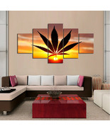 Multi Panel Print Cannabis Good Sunset Canvas 5 Piece Wall Art Weed Mari... - €23,66 EUR+